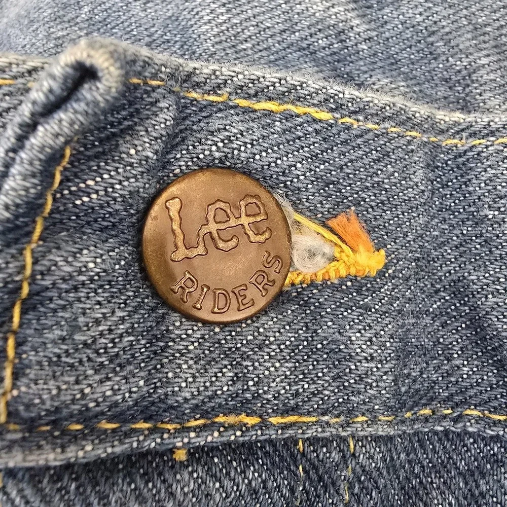 Lee Riders Jeans Mens 38x29 VTG USA 1980s Talon Zipper Union Made Medium Wash